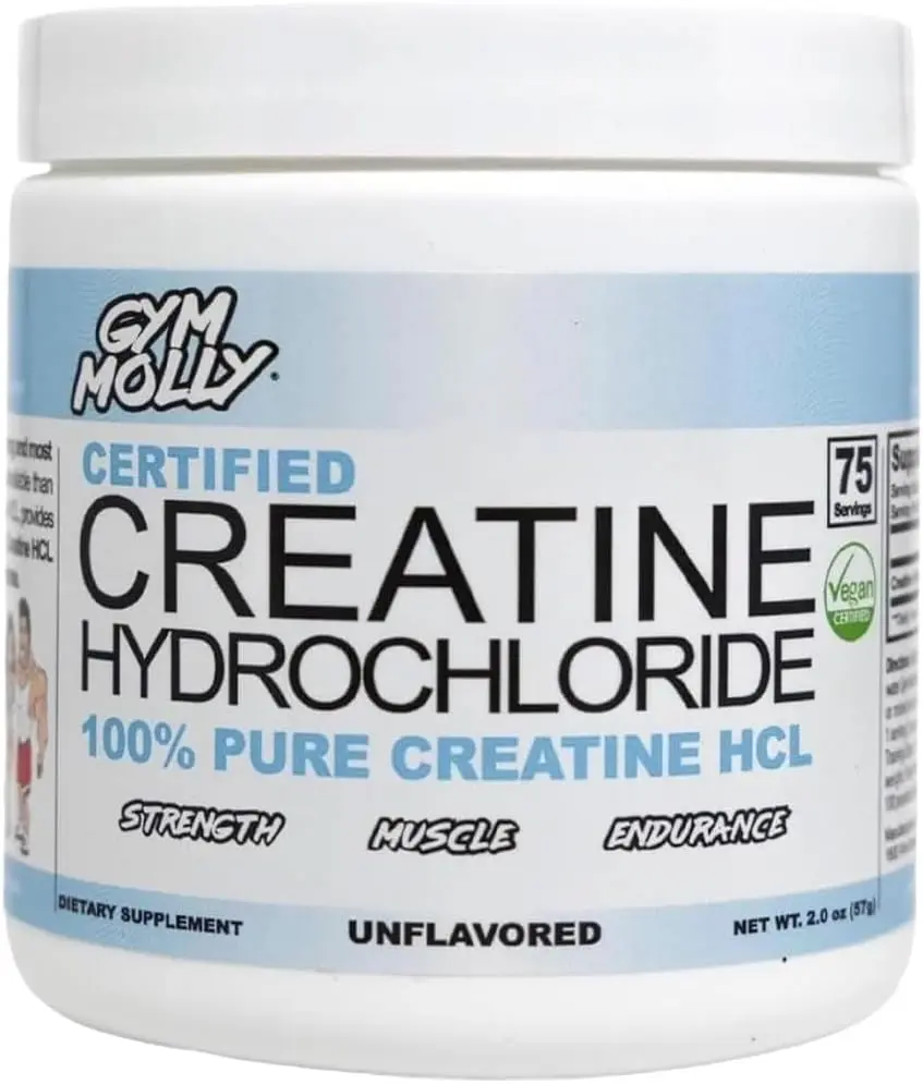 Gym Molly Creatine Hydrochloride Powder, Dietary Supplement for Fitness Enthusiasts
