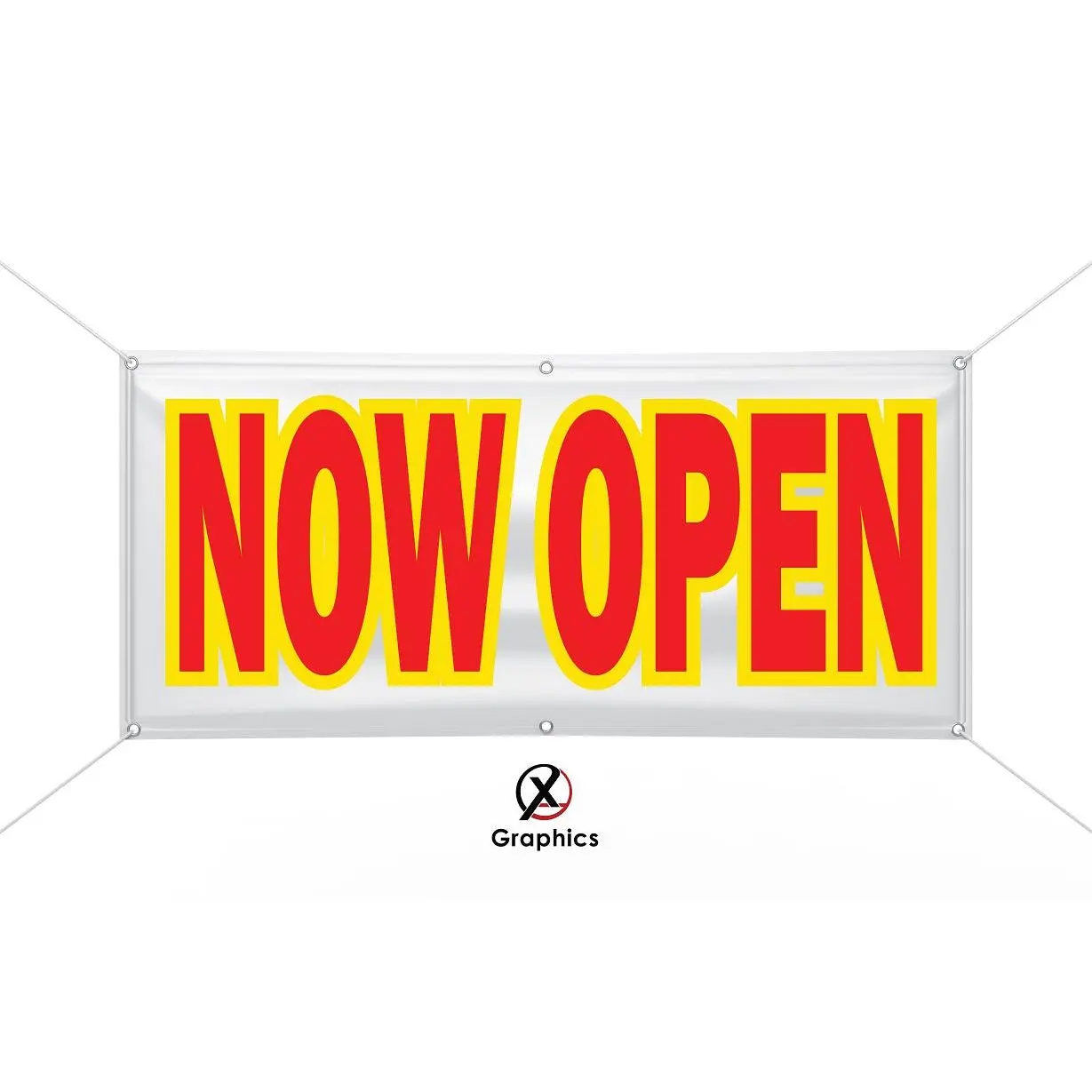 Now Open Vinyl Banner advertising Sign Full color any size Indoor Outdoor Advertising Vinyl Sign With Metal Grommets abierto