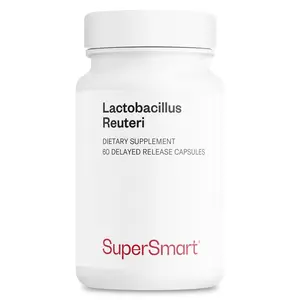 Supersmart - Lactobacillus Reuteri 5 Billion CFU per Day - Probiotic Supplement | Non-GMO & Gluten Free - 60 DR Capsules
