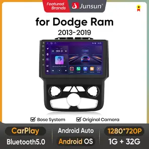 Junsun Car Radio Stereo for Dodge Ram 1500 2500 3500 2013 2014 2015 2016 2017 2018 Android 13 Auto GPS navigation 9 inch HD touchscreen multimedia video player DSP Wireless Carplay