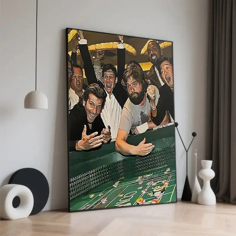 Vintage "The Hangover" Movie Poster Print Unframe  Wall Art  Classic Comedy Film Decor for Teen Boys' Bedroom & Living Room