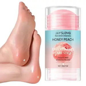 Peach Cracked Heel Stick Foot Cream,Moisturizing for Extremely Dry, Cracked Feet,Hydration & Soften with Aloe Essential Oil and Vitamin E,Foot Repair Lotion Promotes Healthy Looking Skin