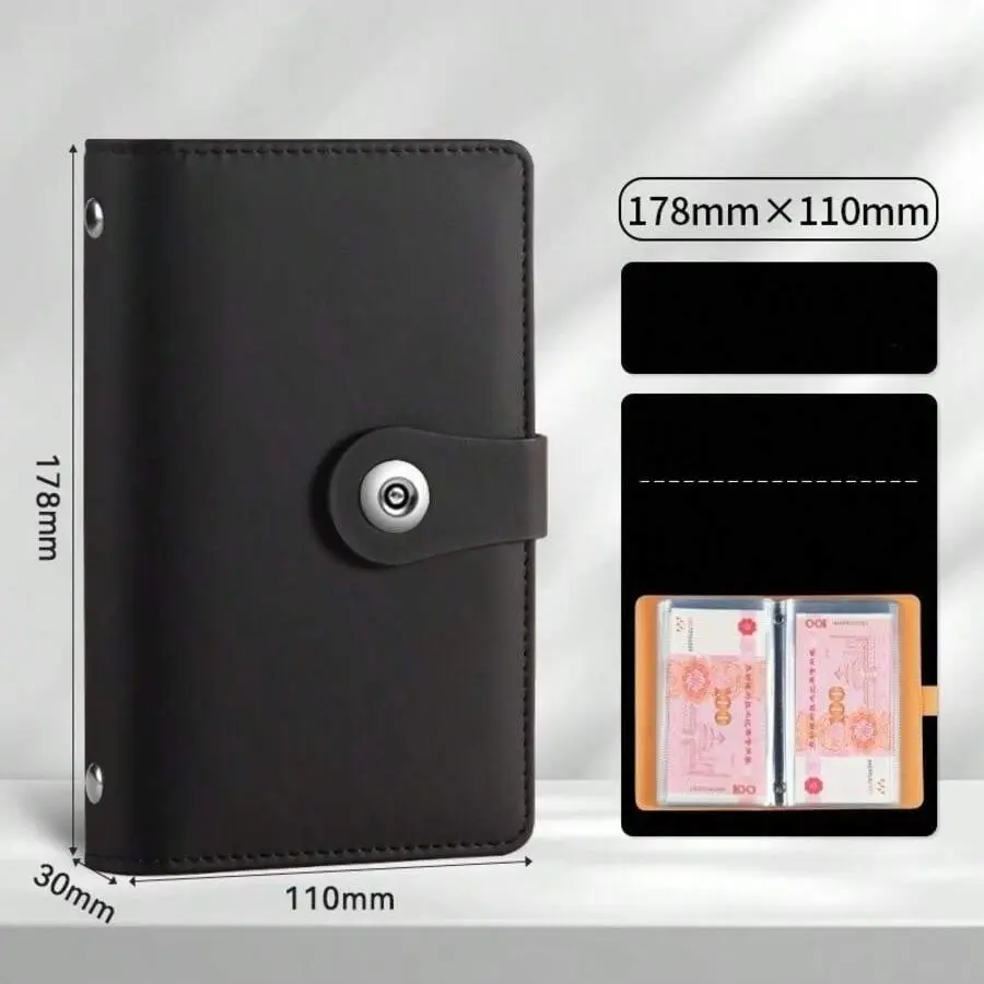 Luxury Money-Saving Business Fashion Wallet & Notebook - Cash Organizer for Family Budgeting, Paper Currency Holder, Durable Finance Pouch, Business Style Multi Functional Wallet, Planner Wallet, Business Wallets