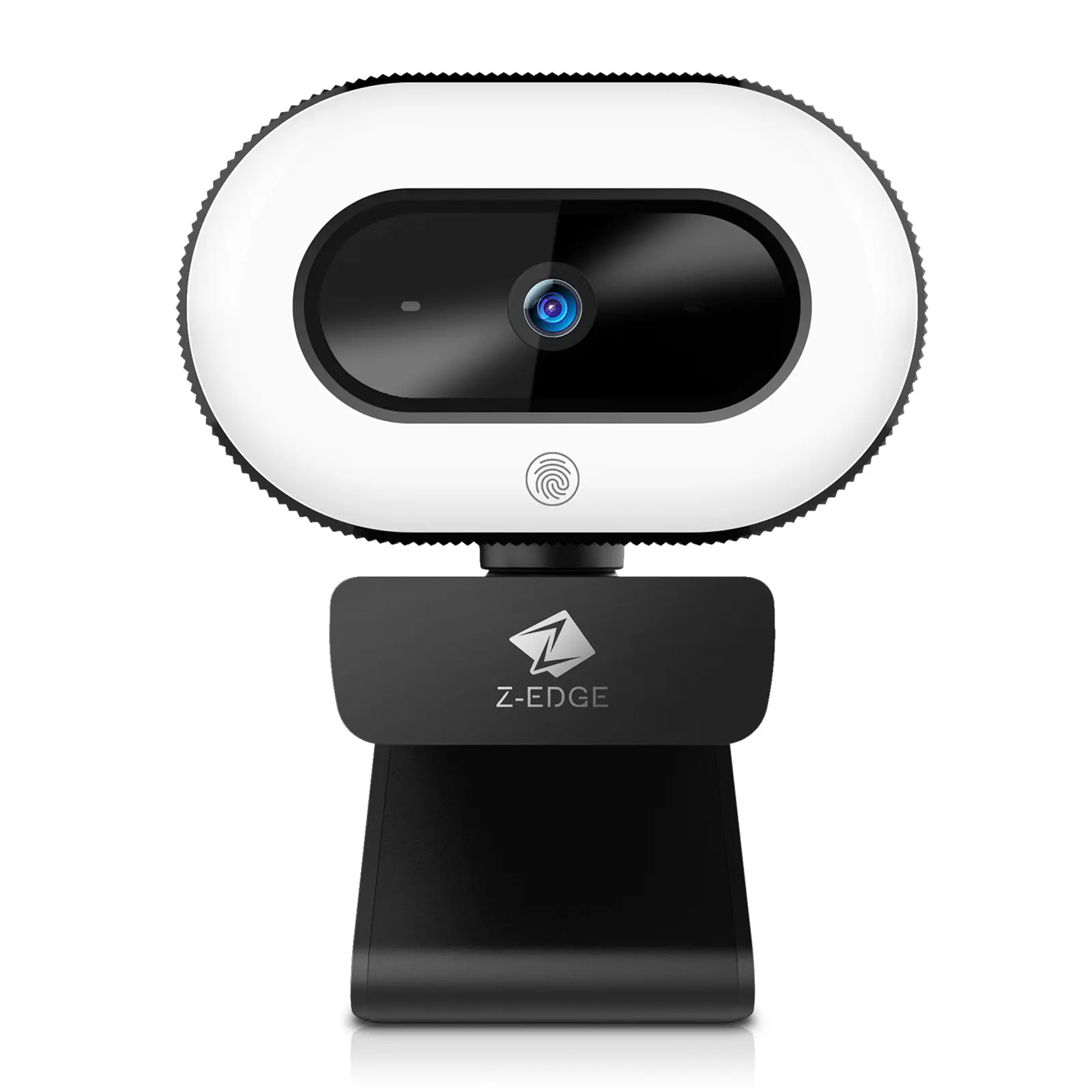 Z-EDGE 2K QHD Stream Webcam with Ring Light, 5.0MP Auto Focus, Noise-Canceling Mic, 80° Wide Angle, 3-Level Brightness, Plug&Play USB, Fathersdaygift