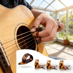 18pcs  Lightweight Thumb Picks and Finger Picks for Better Fingerstyle on Guitar Banjo Ukulele