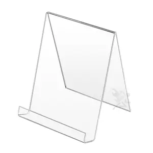 Acrylic Book Display Stand Easel 6" High with 7/8" Resting Shelf