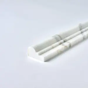 Calacatta Gold   Marble Chair Rail Molding Trim 2x12 Polished/Honed
