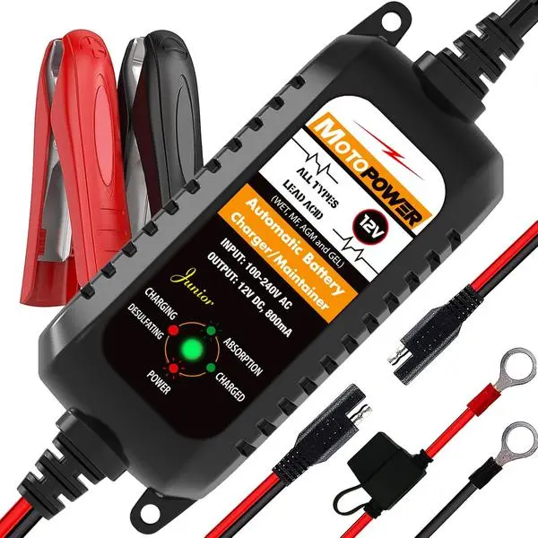 MP00205A 12V 800mA Automatic Battery Charger, Maintainer, Trickle and Desulfator
