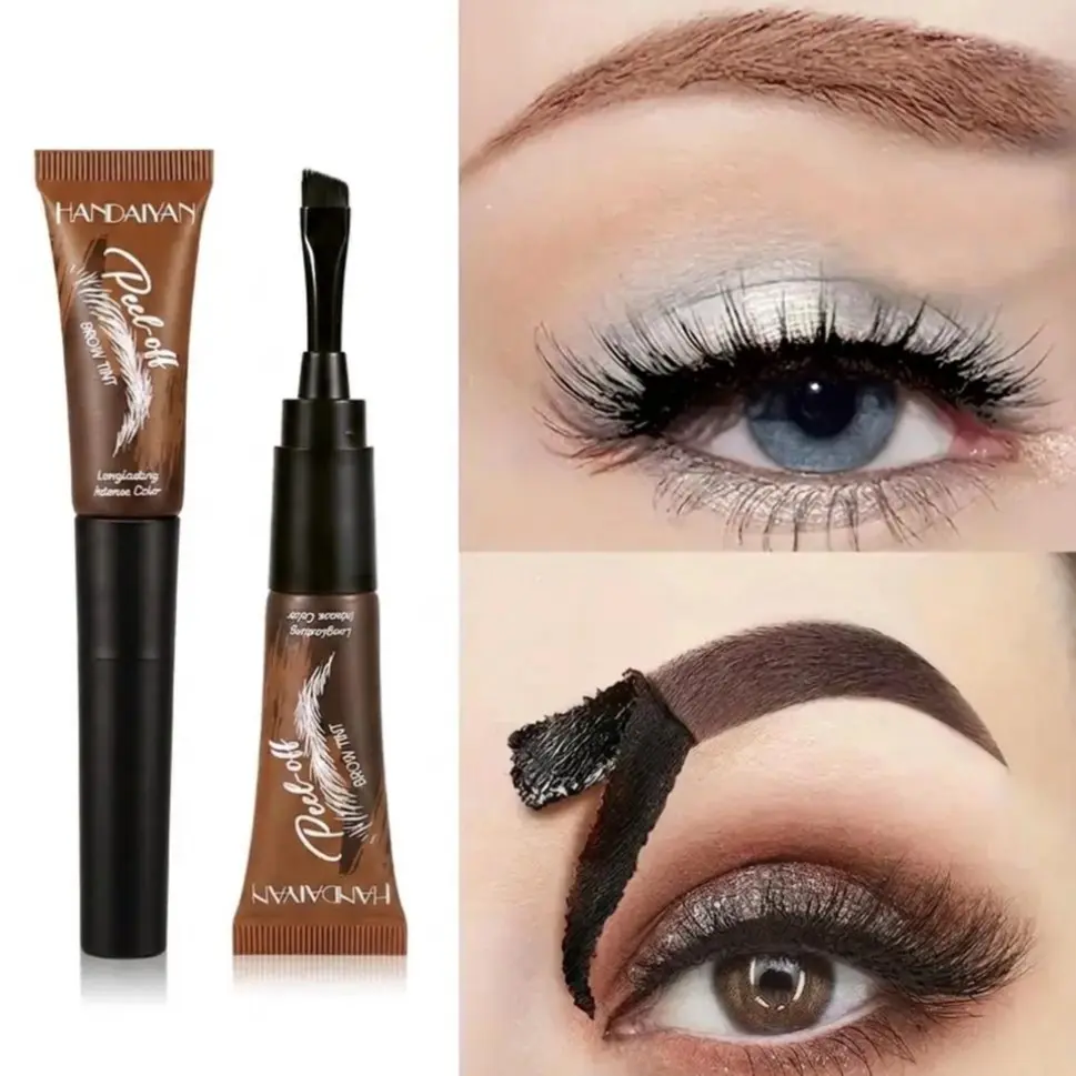 Eyebrow Dye Paste, 3 Colors Available, Waterproof Long-Lasting Brow Tint, Easy Peel-Off Formula, Eyebrow Gel Tint