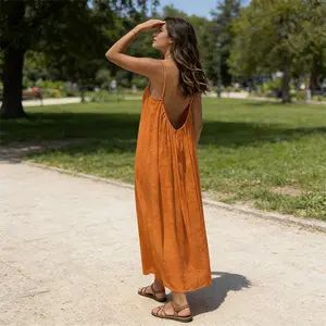 Luxury Satin Backless Slip Midi Dress Summer Elegant Party Vacation Dinner Date Night Cocktail Wedding Guest Outfit For Women