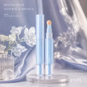 PIPL Dual-Effect Concealer & Foundation Pen, Long-Lasting High Coverage, Sponge Tip for Precise Application, Hydrating Non-Cakey Formula,Korean Concealer Hack