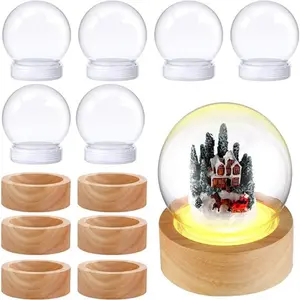 Set of 30 Do-It-Yourself Snow Globe Kits, Featuring Transparent Plastic Water Globes with Removable Caps, Perfect for Holiday Crafts And Decorations, Without Feathers And Requiring No Batteries.