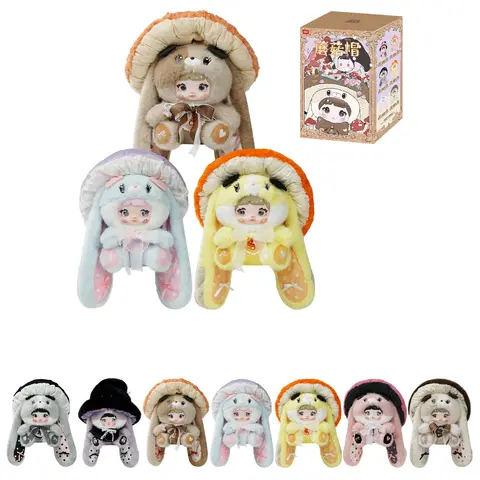 TOPTOY Nommi Mushroom Hat Plush Blind Box 400% Series Limited Edition Box - Blind Bag Collectible, Decorative Toy, Holiday Birthday Gift, Home & Office Decoration, Summer Finds, Collectibles Blind Bag