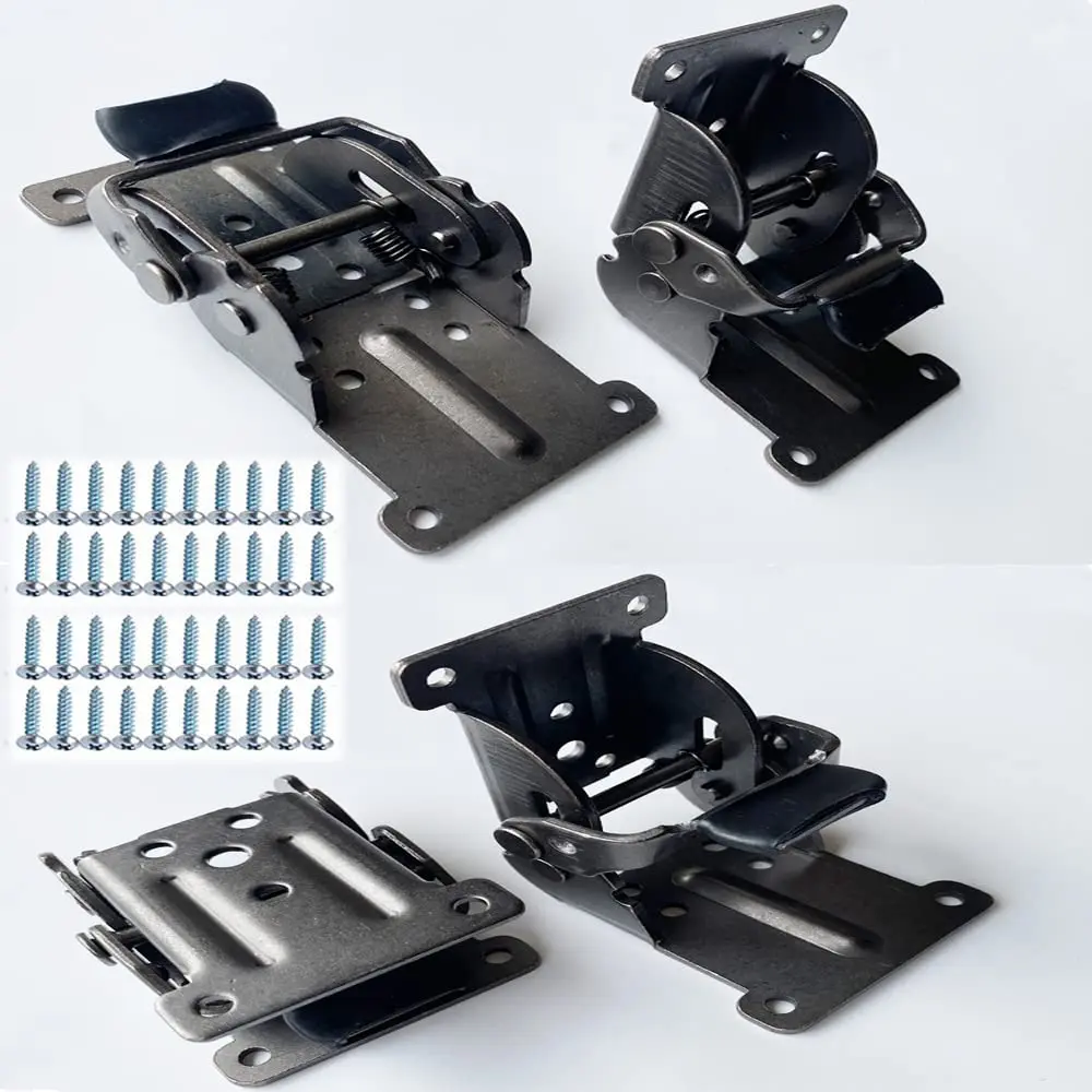 Foldable Support Bracket -Self-Locking Hinge - 0-90-180 Degree Leg Fittings and Corner Brace - Fold Down Desk Extension in Kitchen -Laundry Room Garage, 4 PCS