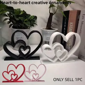 Heart-To-Heart Statue, Simple and Design, Love Statues Ornaments, Bookshelf Decorations, Desk Accessories, Perfect Gifts