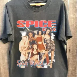 Vintage Spice Girls T-Shirt – 90s Pop Band Concert Tee