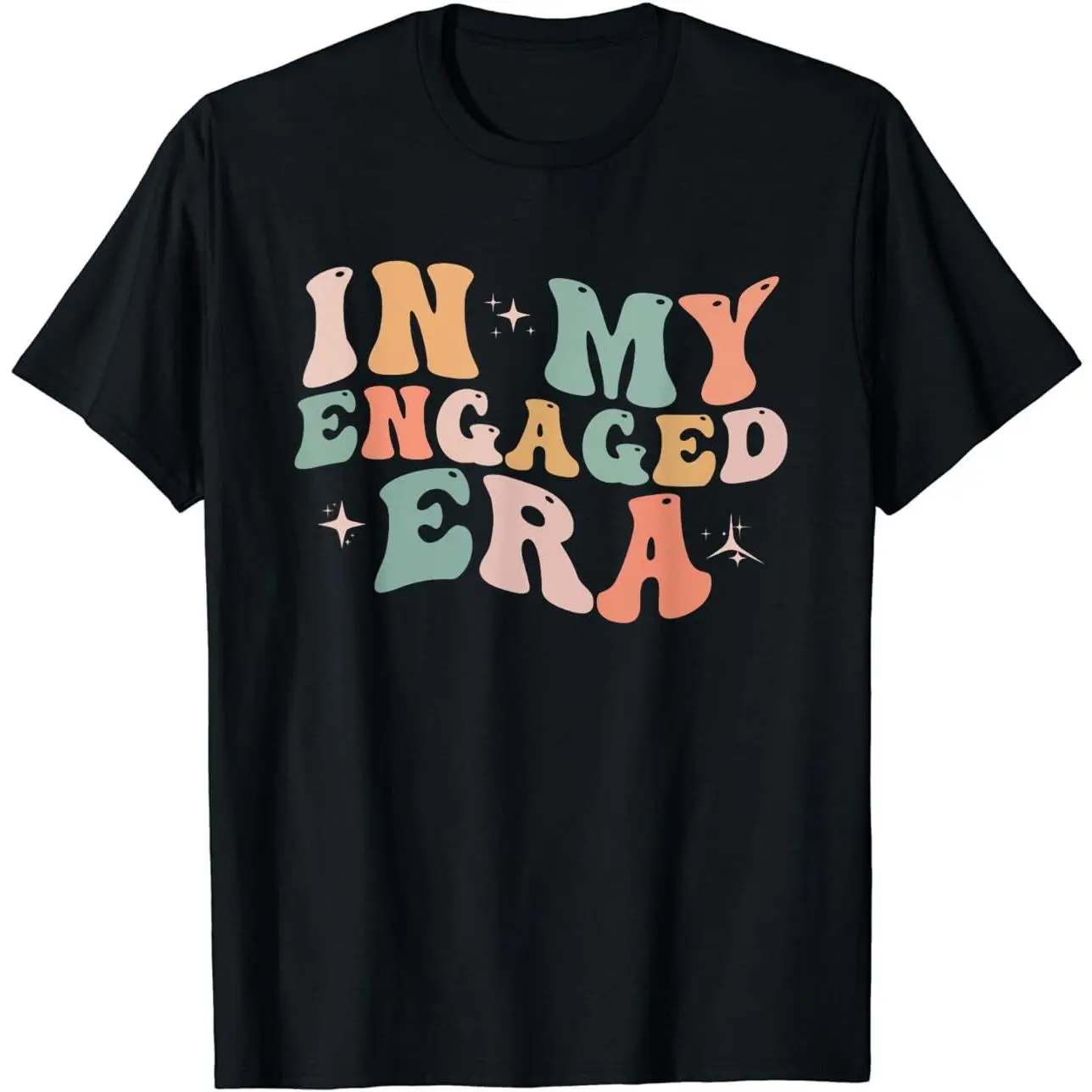 Cotton Short Sleeve Funny Engagement Fiance In My Engaged Era Bachelorette Party T-Shirt For Men Women