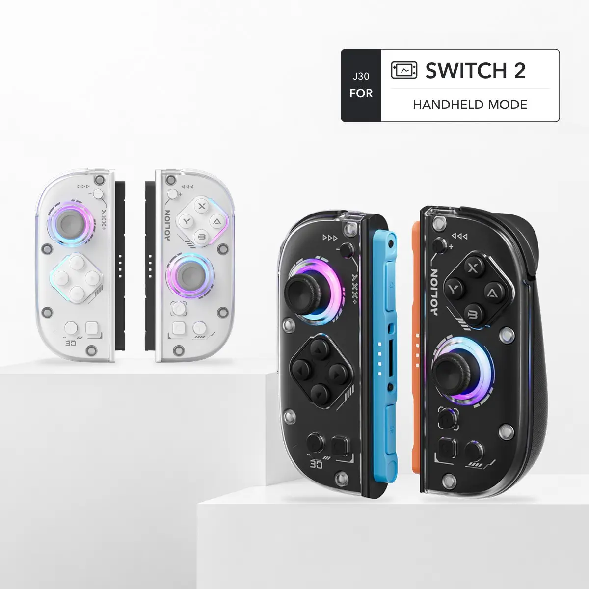 AOLION J30 Wireless Handheld Controller for Switch 2 – TMR Joysticks, RGB Lighting, Micro-Switch Buttons, 9-Axis Motion Control, 2 Programmable Back Buttons, Family Gaming & Holiday Gifting,techvibes