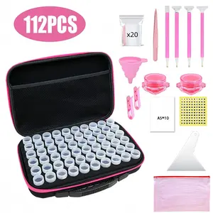 Diamond Painting Storage Set, Complete Tool Kit with Diamond Pencils, Clay Tray, Travel Organizer, Convenient Storage Box