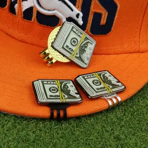 Golf Ball Marker & Hat Clip, Money Style Design, Secure Clip for Hats, No More Lost Markers, Trendy Golf Accessory for Golfers, Golf Gift Accessory