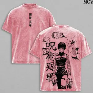 Maki Zenin Tee Washed – Jujutsu Kaisen Vintage Washed & Acid Wash Heavy Cotton Oversized Anime Manga T-Shirt & Hoodie, Dark Aesthetic Double Printed Retro Unisex Streetwear Graphic Top, Heavenly Restriction Edition QN5