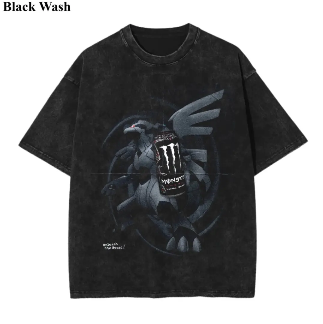 Vintage Zekrom Black Soda Tee, Pocket Monster x Energy Soda