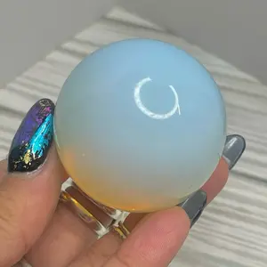 Opalite Sphere for Healing Motivation Communication Self-Worth Aphrodisiac Creativity Libra Planet Venus Mars Air Crown Chakra