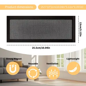 Magnetic Dust Filter – Prevents Hair, Pet Fur & Bugs from Entering Vents, Fits Ceiling, Wall & Floor Vents, Strong Magnetic Adhesion, Reusable.5Pcs