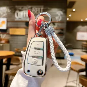 Car Key Protective Cover with Keychain For Audi C5 C6 R8 A1 A3 A4 A5 A6 A7 Q3 Q5 Q7 S6 B6 B7 B8 8p 8v 8L TT Rs Rs3,Women Gift Car Decoration Accessories