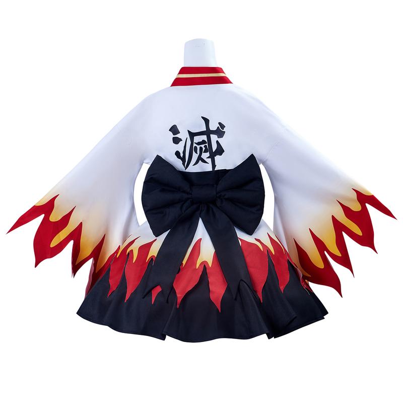Demon Slayer Cosplay Costume Rengoku Kyoujurou Fanart Costume Women Japanese Kimono Outfit Costume