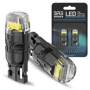 BRS High-Brightness Decoded LED  White Strobe Flash Blinking Brake Stop Tail Parking Light Bulbs – 220 Lumens