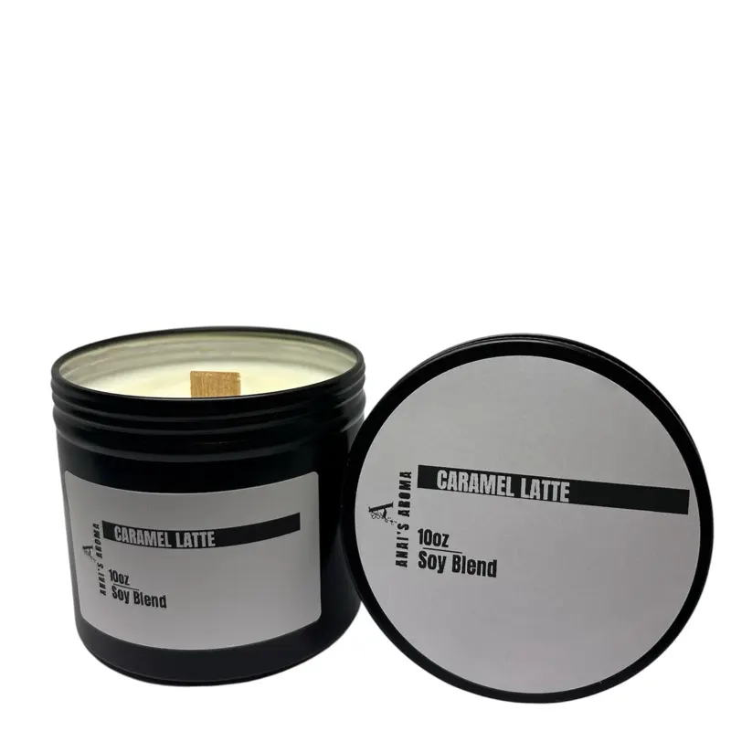 Anai's Aroma Caramel Latte 10oz Soy Blend Candle - Aromatic Scented Wax Tin