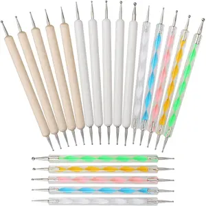 20 Piece Dotting Tools Nail Art Dotting Embossing Tools Pattern Tracing Dotting Tools For Nails, Dot Painting Tools Stylus Dotting Tools For Nail Arts Embossing Pattern