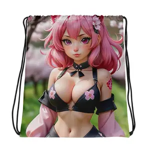 Cherry Blossom Dreams Drawstring Bag