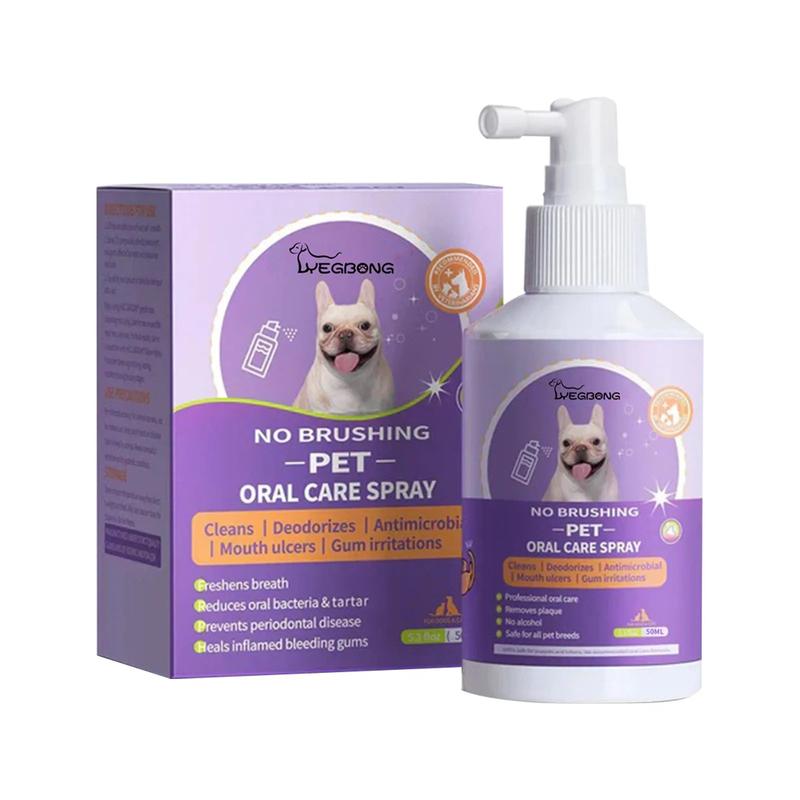 50Ml Pet Oral Cleanse Spray Dogs Mouth Fresh Teeth Clean Deodorant Prevent Calculus