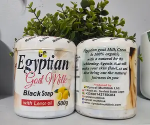 EGYPTIAN Goat Milk Black Soap With Lemon Oil 500g