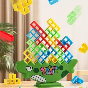 Balance game swing stacking height (1 set), block stacking music, blocks tower game, parent-child interactive toys, puzzle thinking training tabletop game