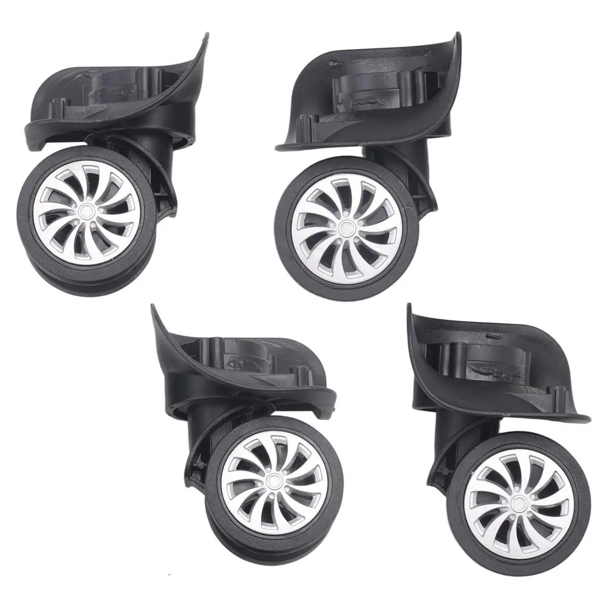4 Pack Luggage Replacement Wheels, Replacement Luggage Suitcase Spinner Wheels, Universal Swivel Wheel for Luggage