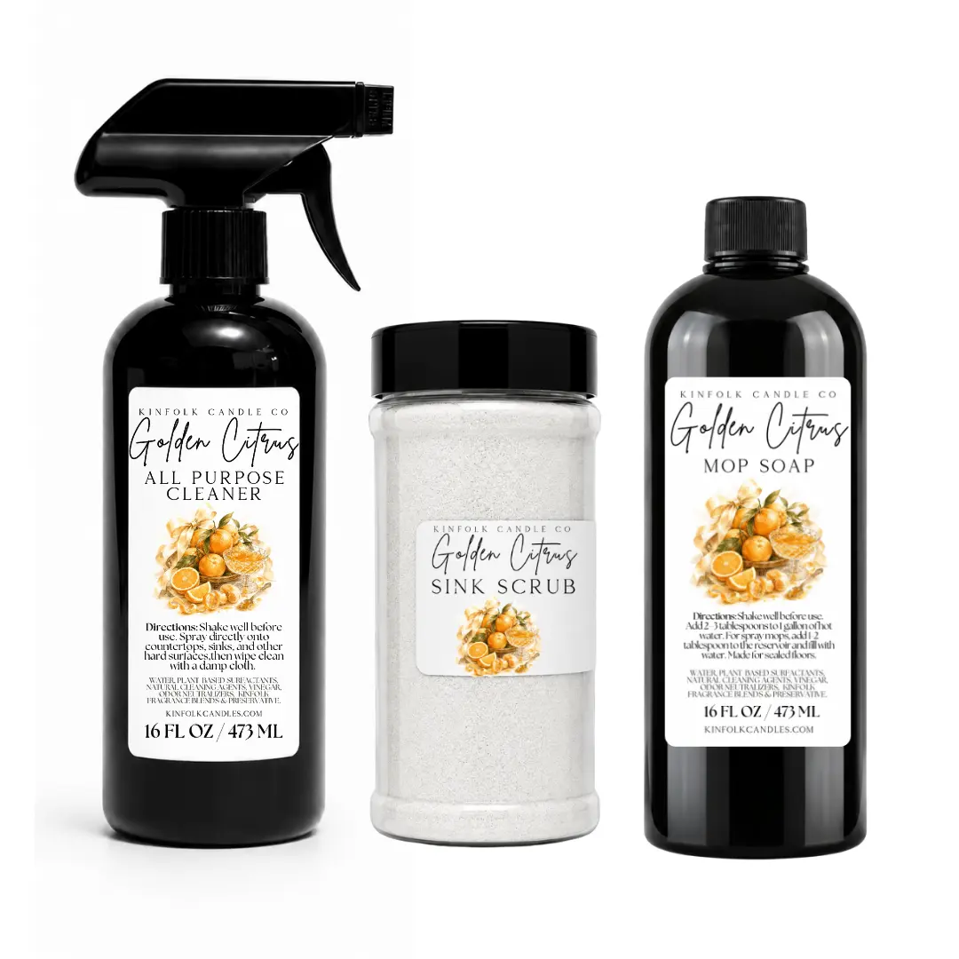 Ultimate Summer Cleaning Bundle | Mop Soap, All Purpose Spray & Sink Scrub | Full Home Reset Kit | Non-Toxic Cleaners