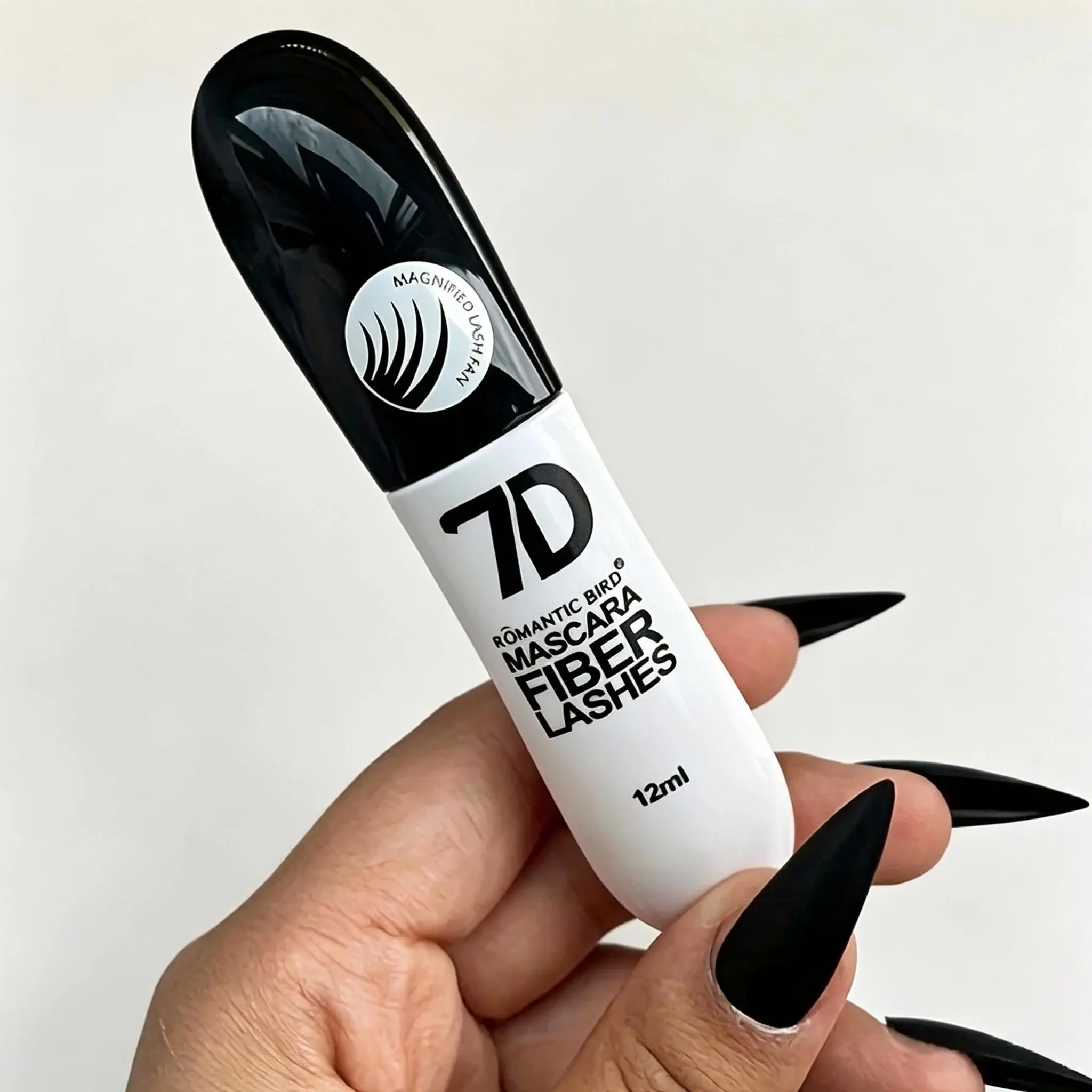 7D Silk Fiber Waterproof Mascara, 24H Smudge-Proof Volumizing Lengthening Curling Lashes, Natural False Lash Fan Look, Hypoallergenic Beachproof Eye Makeup for Women Beginners, Ideal Makeup Gift