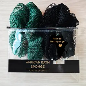 African Exfoliating Net Sponge Bundle, Ethically Sourced from Nigeria Bath Sponge Bath Sponge Shower