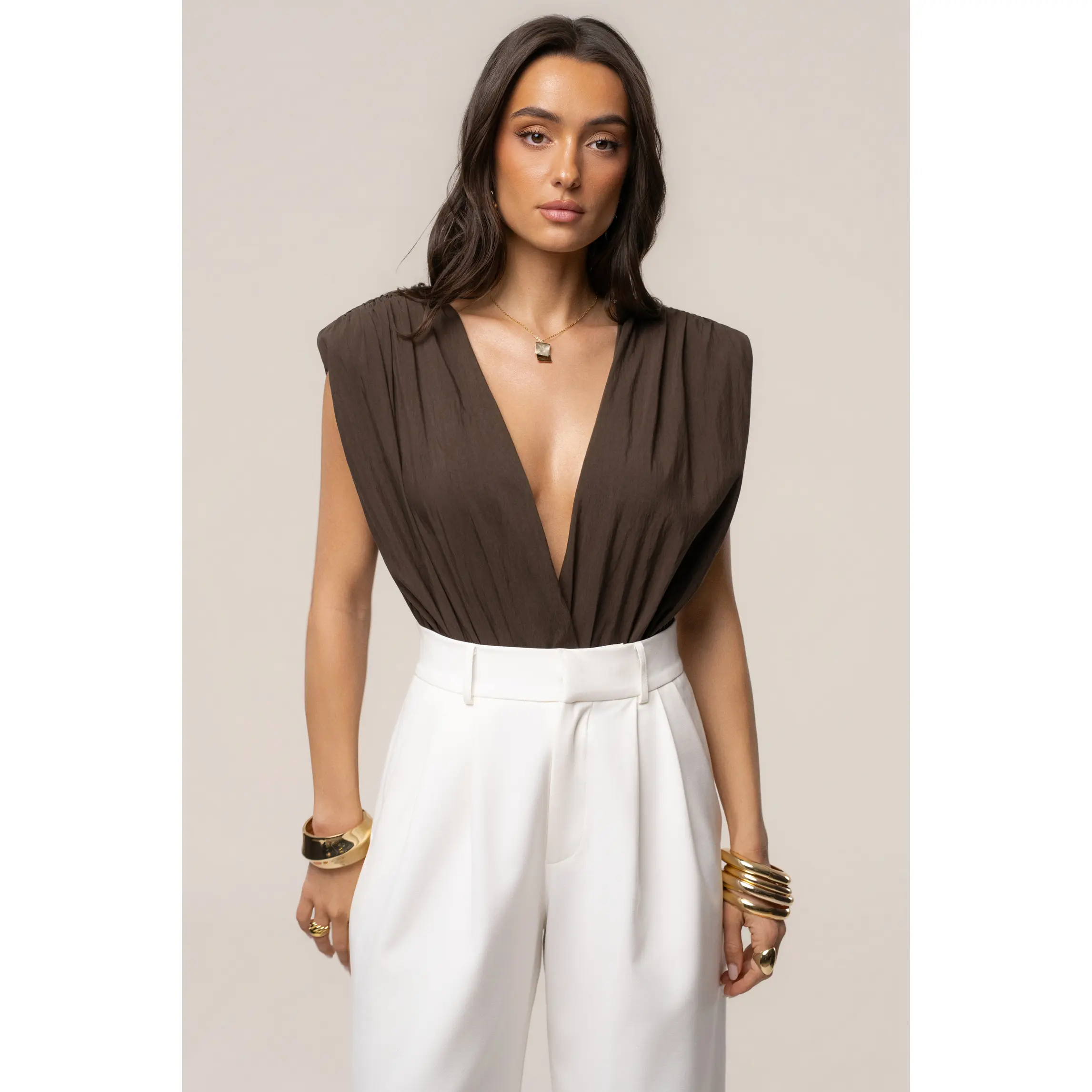 Brown Solar Drift Bodysuit