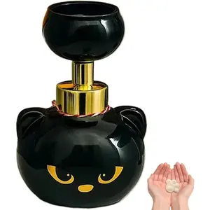 Cute Cat Paw Foam Soap Dispenser, 2026 Black Kitty Cute Cat Paw Foam Soap Dispenser, Cute Hand Soap Pump, Creates Paw-Shaped Foam, for Bathroom & Kitchen, Soap Container, Soap Canister