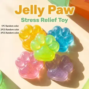 Super Soft Plush Cat Paw Blind Bag Stress Relief Toy, Mini Squishy Toy for Anxiety Relief, Random Color, Model 1888-6, Stress Relief Squishies