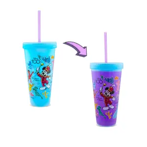 Disney 100 Mickey Mouse Color-Change Tumbler With Lid and Straw | Holds 20 Ounce Disney 100 Mickey Mouse Color-Change Tumbler With Lid and Straw | Holds 20 Ounce