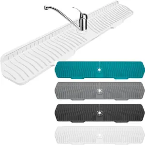 Silicone Splash Guard for Kitchen Sink, 1 Count Longer Sink Splash Guard, Kitchen Faucet Mat, Sink Drain Mat, Splash Guard for Kitchen Bathroom