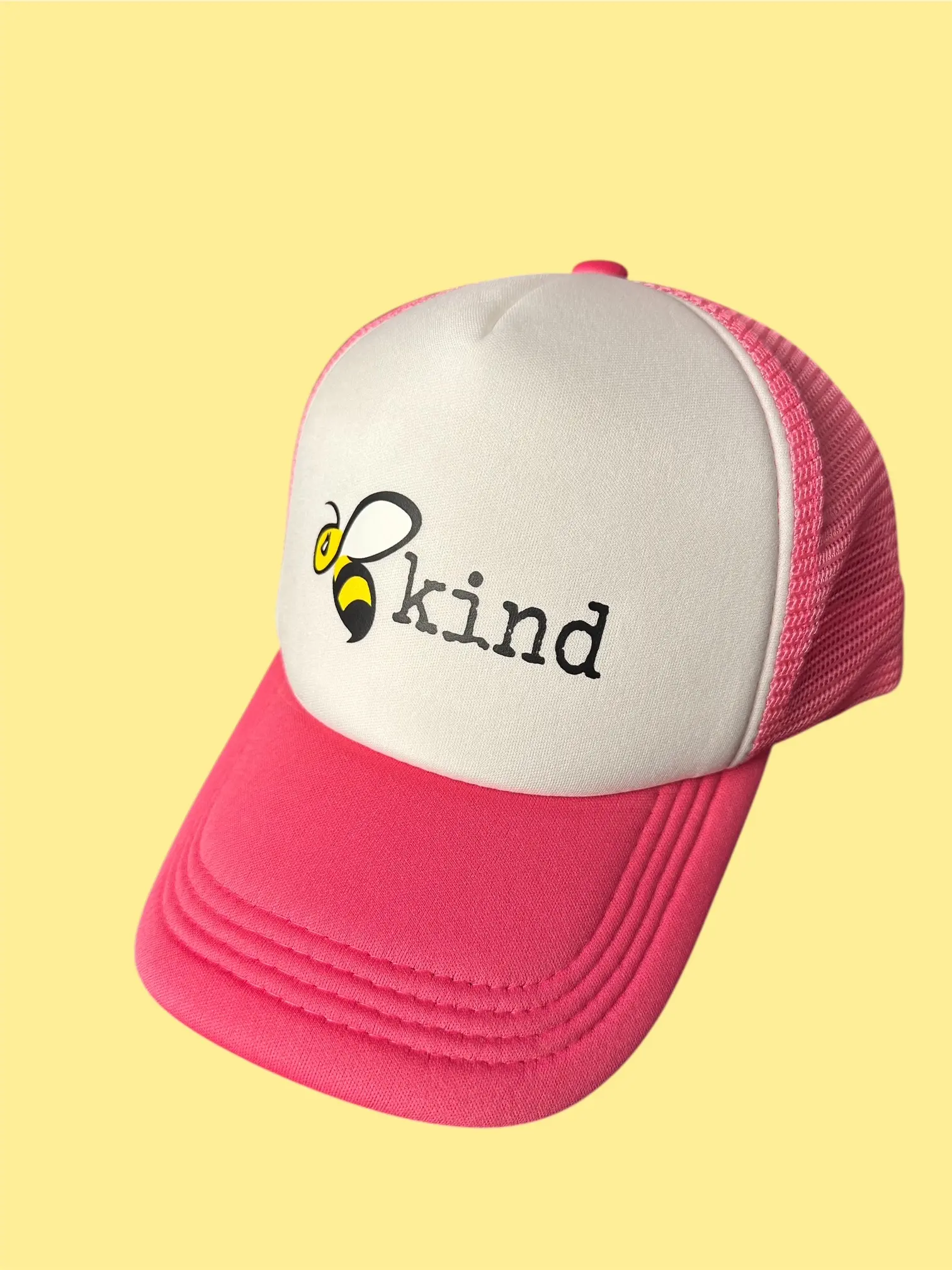 BadAzzBee “Be Kind” Hot Pink $10 Trucker Hat.  Make a statement with your accessories!