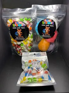 Freeze Dried Air Krunch Candy Made with Airheads, along with Freeze Dried Rainbow Krunch made with Skittles