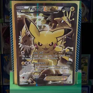 Pokemon trading card game Pikachu Ex XY124 black star promo card