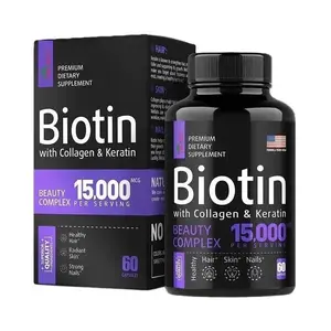 Biotin, Collagen, Keratin, and Hyaluronic Acid - Hair Growth Support Pills, 15000 mcg Healthcare Fitness Supplement Vitamin Dietary Beauty Nail Healthy